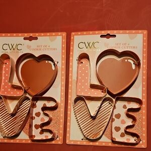Heart and Love Cookie Cutters Set - Red/Quantity 2